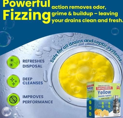 LemonBlast Yellow Bubble Tablets (24pc)