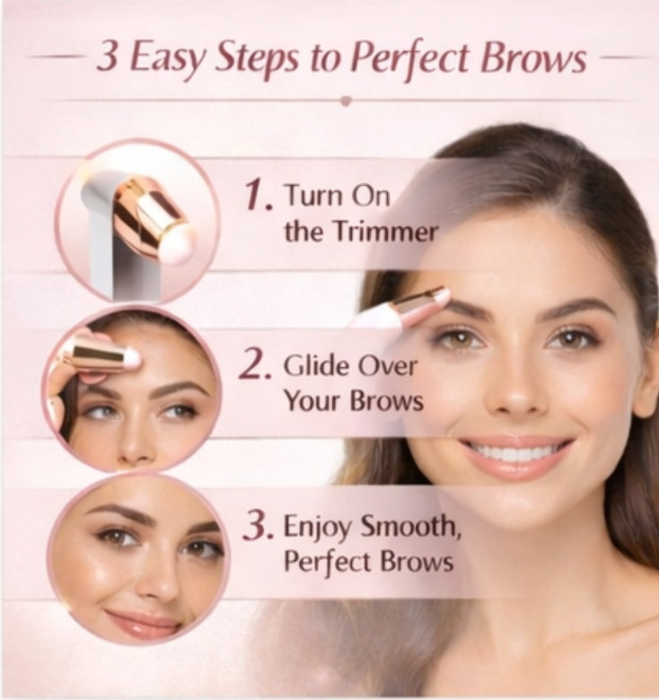 BrowGlow – Flawless Eyebrow Trimmer for Women | Painless Precision Shaping